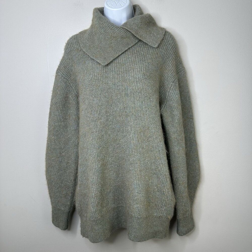 H&M Sweater Alpaca Blend Jumper Women Size XS Knit Oversized Stretch Winter Luxe